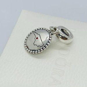 Pandora North Carolina Map Exclusive Charm Travel Sterling Silver Dangle